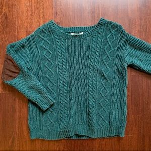 Urban Outfitters green cable knit sweater